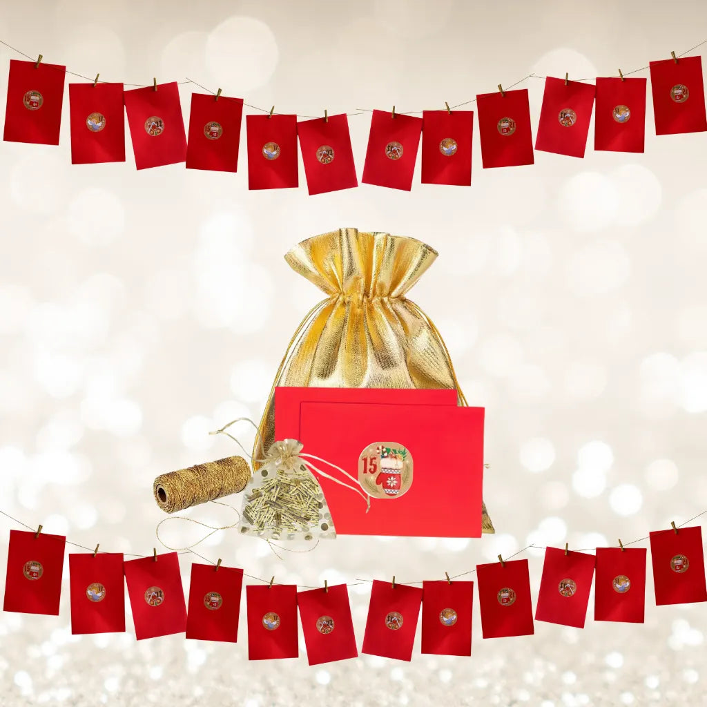 Fertiger Adventskalender aus dem „Das wünsche ich Dir“ Kartenset