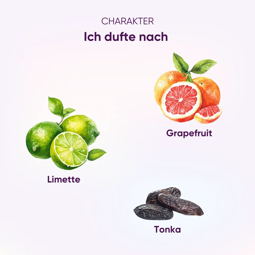 Engelduft Charakter: Duftkomposition aus Limette, Grapefruit und Tonka für Geborgenheit.