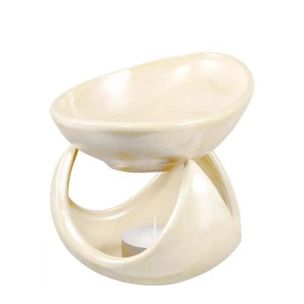 TaoLampe Duftlampe in Creme, klassisches Design, ohne Strom, für ätherische Öle.