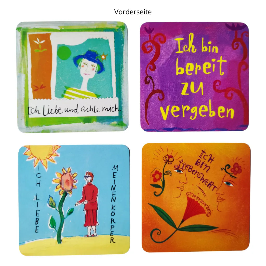 Louise Hay Affirmationskarten Körper und Seele: Vorderseiten, Selbstliebe, Vergebung.