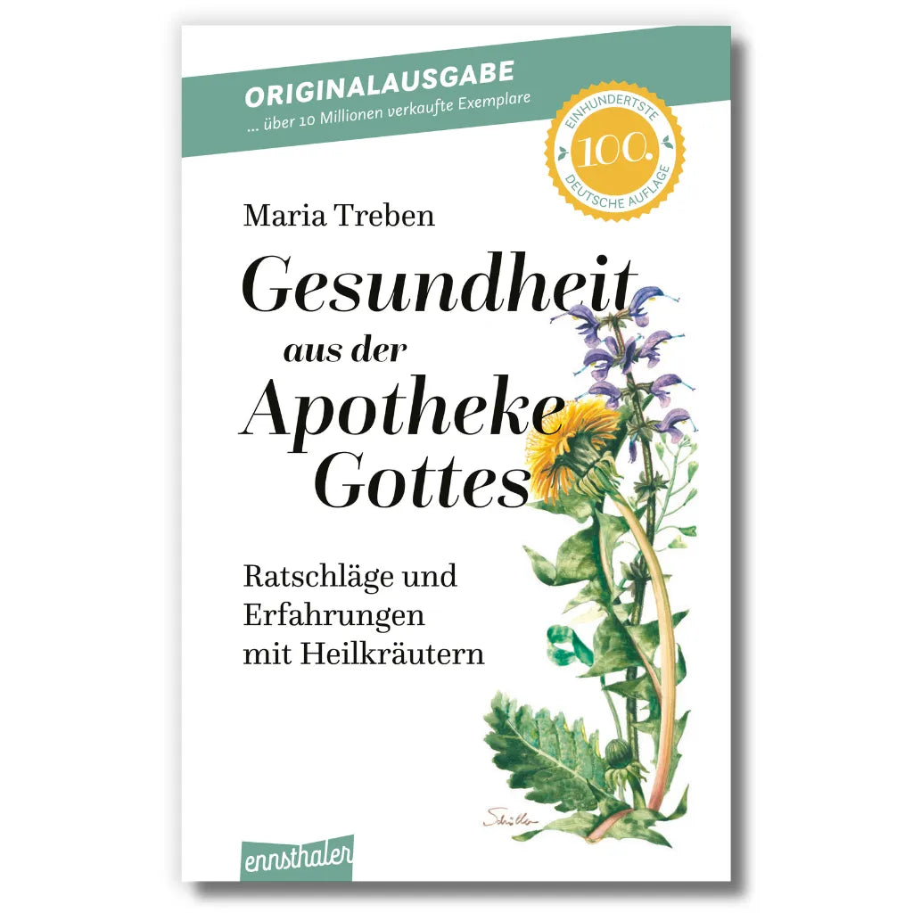 Buchcover Maria Treben Gesundheit Apotheke Gottes. Heilkräuter Ratgeber bei Sera Benia.