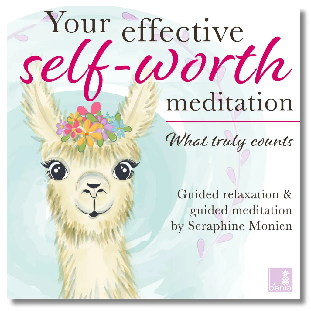 Cover: Seraphine Monien Selbstwert-Meditation mit Lama, fördert Selbstvertrauen und innere Stärke.