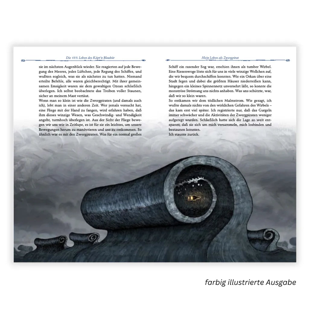 Walter Moers Käpt'n Blaubär Leseprobe: Farbige Illustration, Malmstrom.