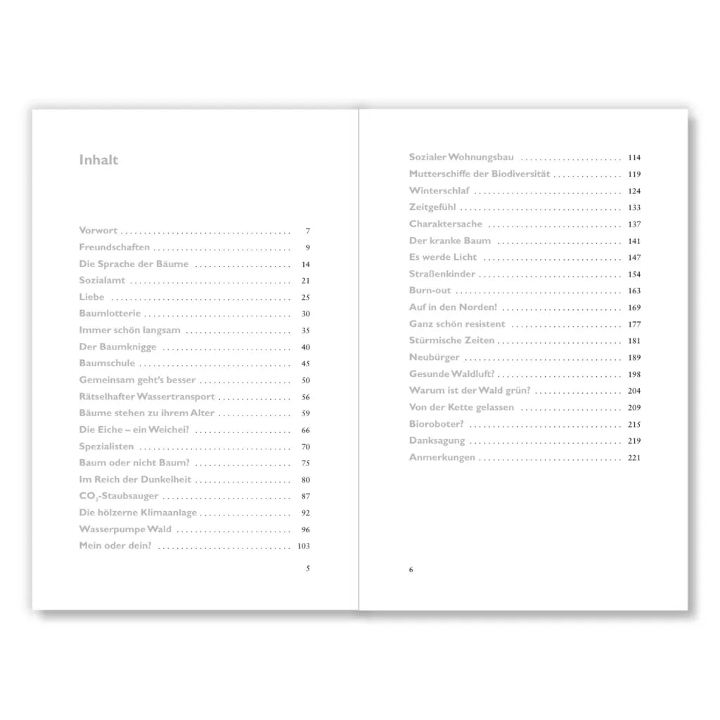 Peter Wohlleben Das geheime Leben der Bäume: Inhaltsverzeichnis, Wald, Natur, Ökologie.