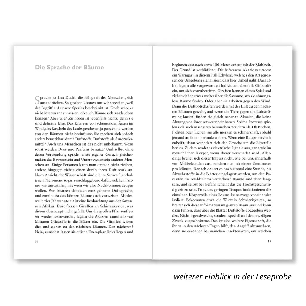 Peter Wohlleben Das geheime Leben der Bäume: Leseprobe zur Sprache der Bäume im Wald.