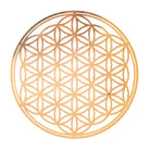 Einzelner goldener 3D-Aufkleber 'Blume des Lebens' mit Echtgold-Veredelung und spiritueller Bedeutung.