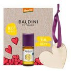 Baldini Mini-Duftset "Von Herzen" mit Feelfreude ätherischem Öl und Holzherz, 100% natürlich.