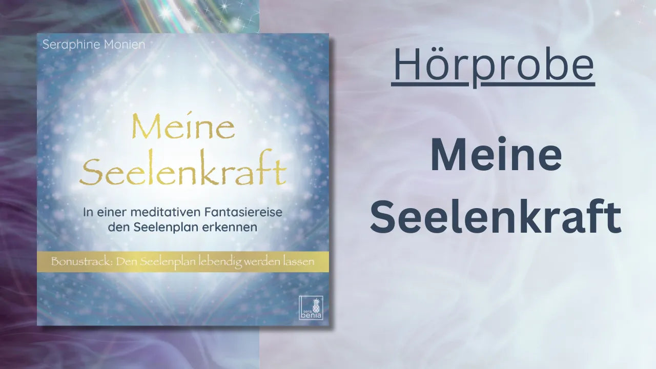 Coverbild Meine Seelenkraft von Seraphine Monien: Leuchtendes Dreieck aus Lichtpunkten. Meditative Fantasiereise zur Erkundung des Seelenplans.