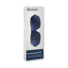 Verpackung der OHROPAX Schlafmaske 3D in Dunkelblau, mit Produktbild und Beschreibung.