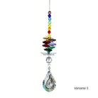 Sonnenfänger Kette mit Schmetterling, Chakra-Kristallen und Regenbogenperlen für Energieausgleich und gute Stimmung.
