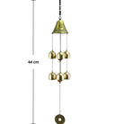 Technische Zeichnung des Glocken-Windspiels mit 44 cm Gesamtlänge.